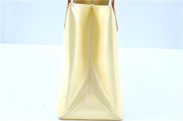 Authentic LOUIS VUITTON Vernis Reade PM Hand Bag Ivory White M91145 LV H7631