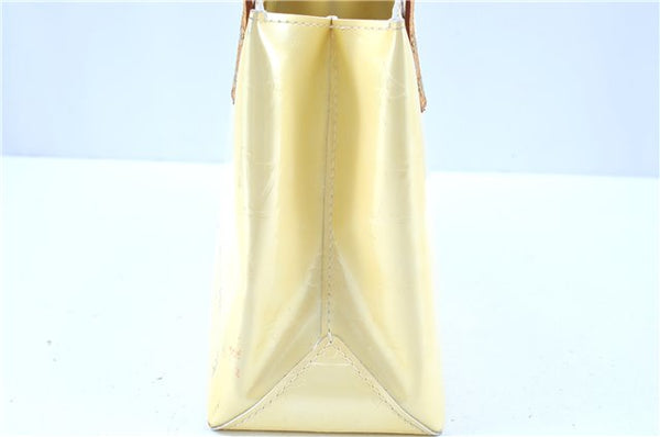 Authentic LOUIS VUITTON Vernis Reade PM Hand Bag Ivory White M91145 LV H7631