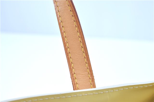 Authentic LOUIS VUITTON Vernis Reade PM Hand Bag Ivory White M91145 LV H7631