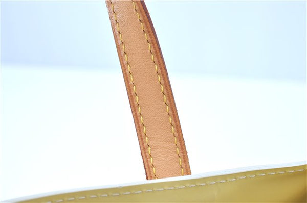 Authentic LOUIS VUITTON Vernis Reade PM Hand Bag Ivory White M91145 LV H7631