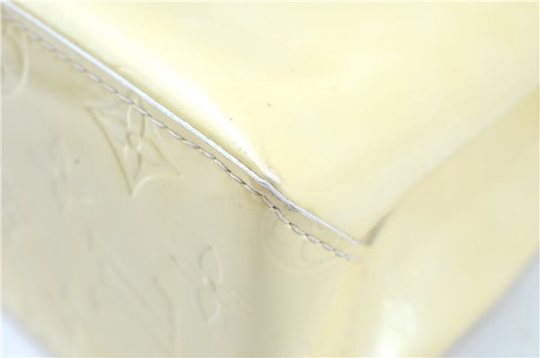 Authentic LOUIS VUITTON Vernis Reade PM Hand Bag Ivory White M91145 LV H7631