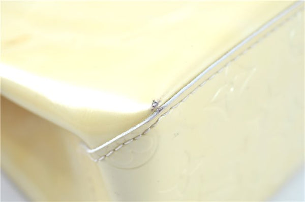 Authentic LOUIS VUITTON Vernis Reade PM Hand Bag Ivory White M91145 LV H7631