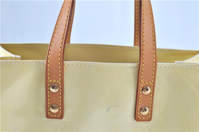 Authentic LOUIS VUITTON Vernis Reade PM Hand Bag Ivory White M91145 LV H7631