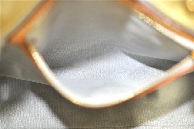 Authentic LOUIS VUITTON Vernis Reade PM Hand Bag Ivory White M91145 LV H7631