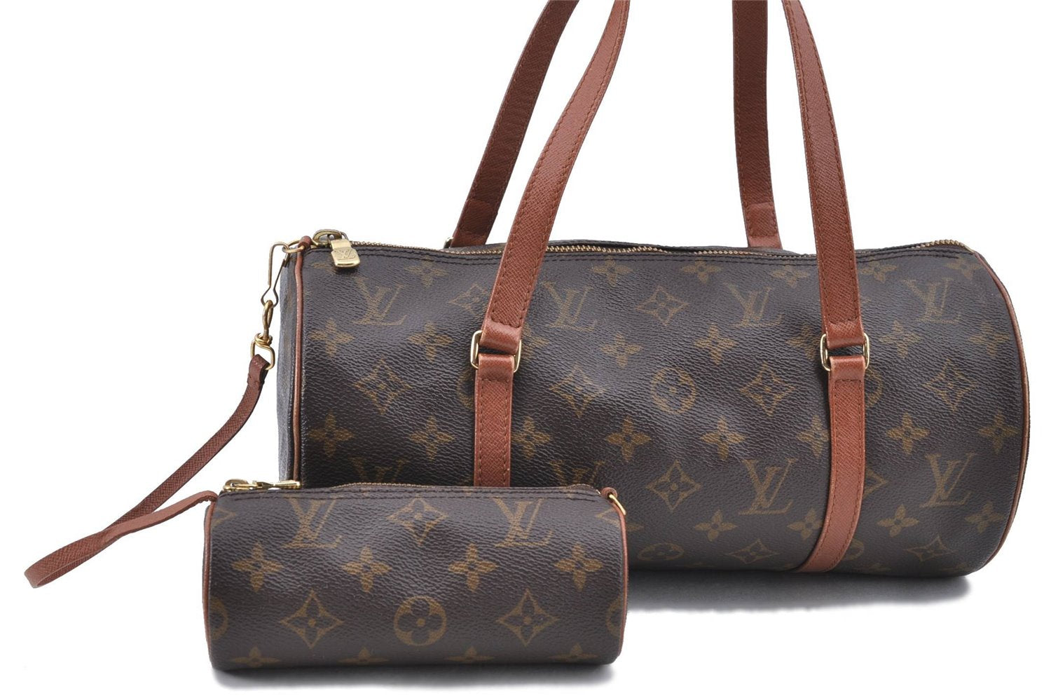 Authentic LOUIS VUITTON Monogram Papillon 30 Hand Bag Old Model LV H7635