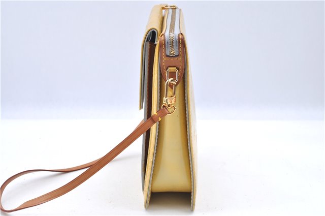 Auth LOUIS VUITTON Monogram Vernis Mott Shoulder Hand Bag Yellow M91030 LV H7640