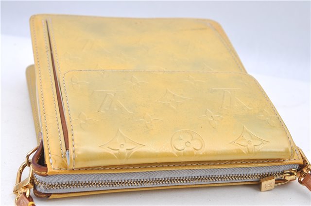 Auth LOUIS VUITTON Monogram Vernis Mott Shoulder Hand Bag Yellow M91030 LV H7640