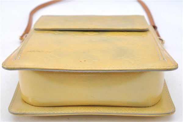Auth LOUIS VUITTON Monogram Vernis Mott Shoulder Hand Bag Yellow M91030 LV H7640