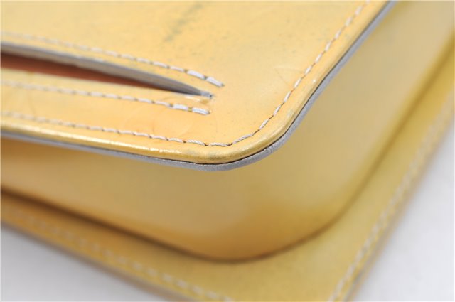 Auth LOUIS VUITTON Monogram Vernis Mott Shoulder Hand Bag Yellow M91030 LV H7640