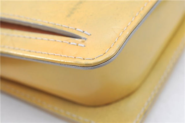 Auth LOUIS VUITTON Monogram Vernis Mott Shoulder Hand Bag Yellow M91030 LV H7640