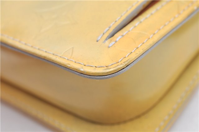 Auth LOUIS VUITTON Monogram Vernis Mott Shoulder Hand Bag Yellow M91030 LV H7640