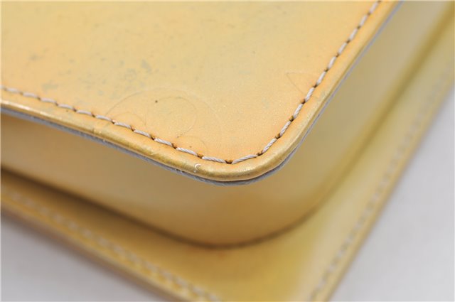 Auth LOUIS VUITTON Monogram Vernis Mott Shoulder Hand Bag Yellow M91030 LV H7640