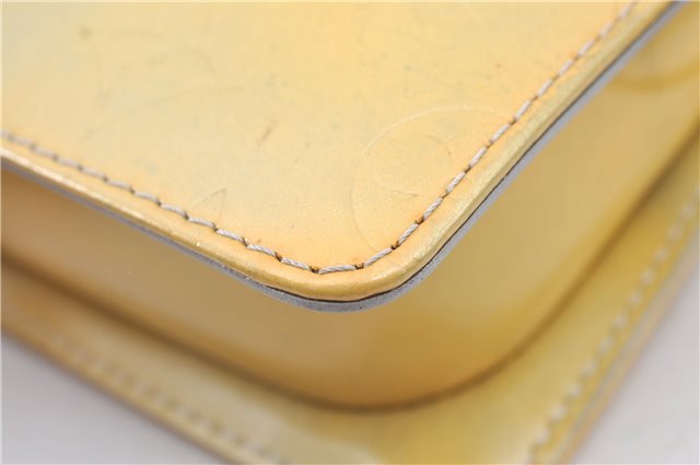 Auth LOUIS VUITTON Monogram Vernis Mott Shoulder Hand Bag Yellow M91030 LV H7640