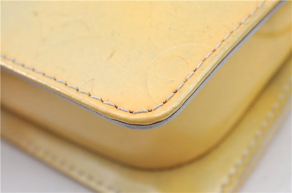 Auth LOUIS VUITTON Monogram Vernis Mott Shoulder Hand Bag Yellow M91030 LV H7640
