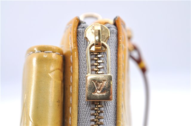 Auth LOUIS VUITTON Monogram Vernis Mott Shoulder Hand Bag Yellow M91030 LV H7640