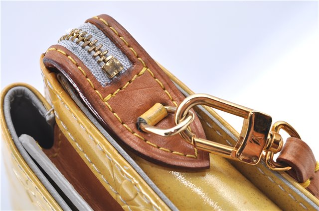 Auth LOUIS VUITTON Monogram Vernis Mott Shoulder Hand Bag Yellow M91030 LV H7640