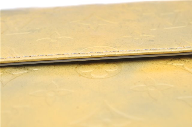 Auth LOUIS VUITTON Monogram Vernis Mott Shoulder Hand Bag Yellow M91030 LV H7640