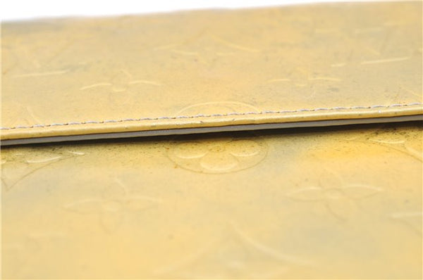 Auth LOUIS VUITTON Monogram Vernis Mott Shoulder Hand Bag Yellow M91030 LV H7640