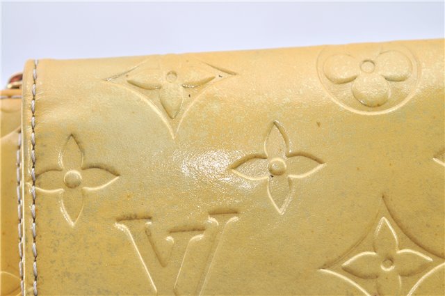 Auth LOUIS VUITTON Monogram Vernis Mott Shoulder Hand Bag Yellow M91030 LV H7640
