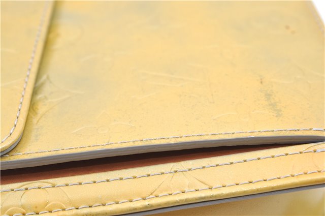 Auth LOUIS VUITTON Monogram Vernis Mott Shoulder Hand Bag Yellow M91030 LV H7640