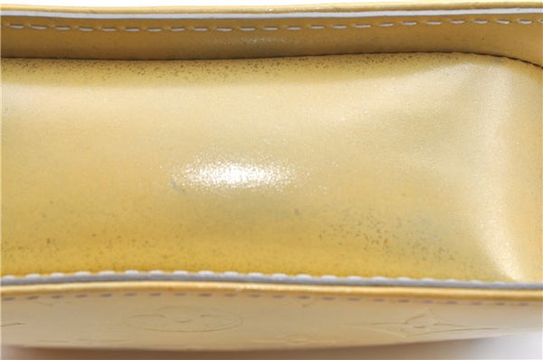 Auth LOUIS VUITTON Monogram Vernis Mott Shoulder Hand Bag Yellow M91030 LV H7640