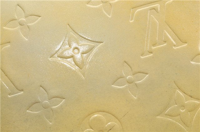 Auth LOUIS VUITTON Monogram Vernis Mott Shoulder Hand Bag Yellow M91030 LV H7640
