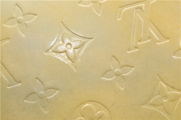 Auth LOUIS VUITTON Monogram Vernis Mott Shoulder Hand Bag Yellow M91030 LV H7640