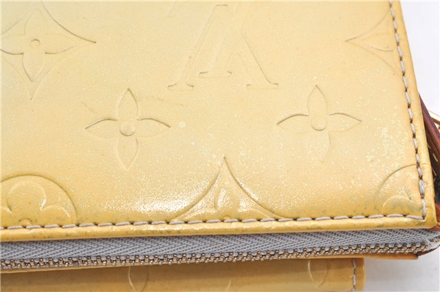 Auth LOUIS VUITTON Monogram Vernis Mott Shoulder Hand Bag Yellow M91030 LV H7640