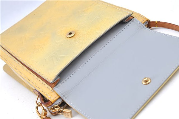 Auth LOUIS VUITTON Monogram Vernis Mott Shoulder Hand Bag Yellow M91030 LV H7640