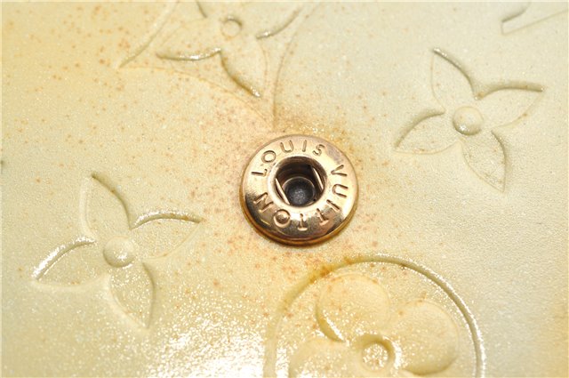 Auth LOUIS VUITTON Monogram Vernis Mott Shoulder Hand Bag Yellow M91030 LV H7640