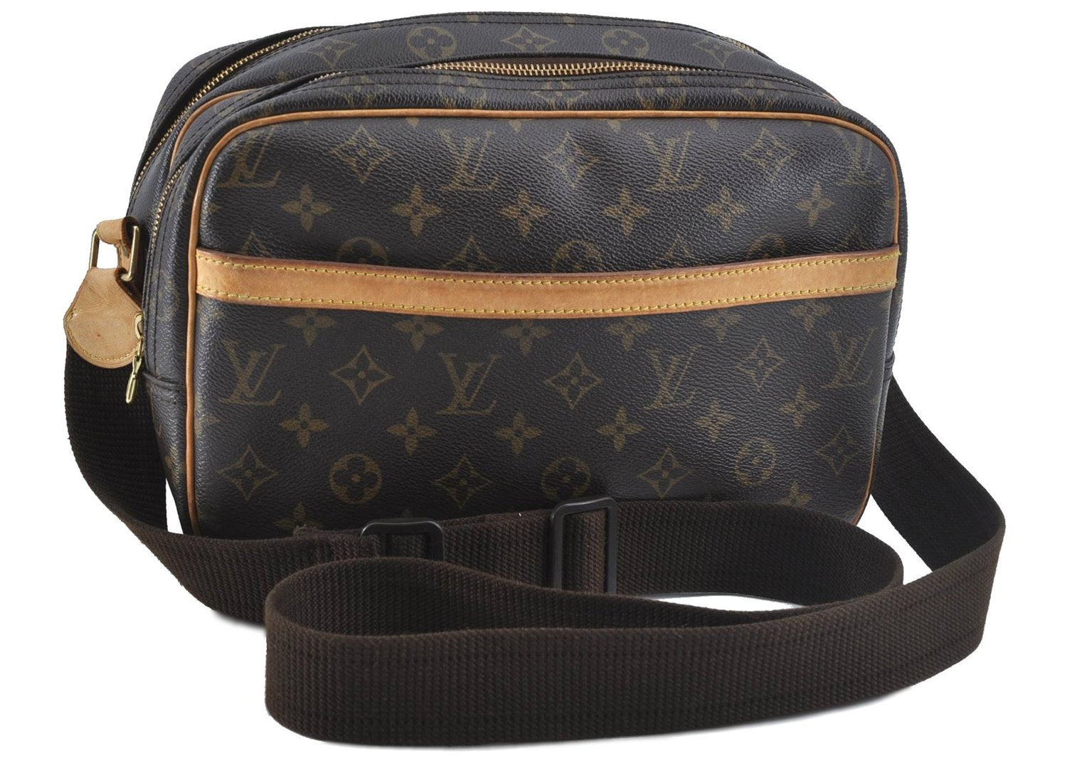Auth LOUIS VUITTON Monogram Reporter PM Shoulder Cross Body Bag M45254 LV H7645