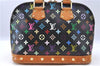 Auth LOUIS VUITTON Monogram Multicolor Alma PM Black Hand Bag M92646 LV H7646