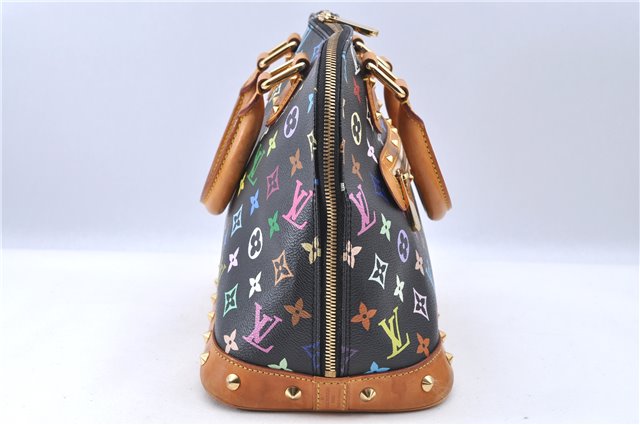 Auth LOUIS VUITTON Monogram Multicolor Alma PM Black Hand Bag M92646 LV H7646