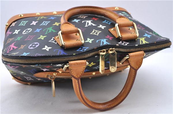 Auth LOUIS VUITTON Monogram Multicolor Alma PM Black Hand Bag M92646 LV H7646