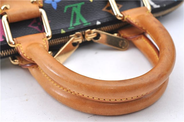 Auth LOUIS VUITTON Monogram Multicolor Alma PM Black Hand Bag M92646 LV H7646