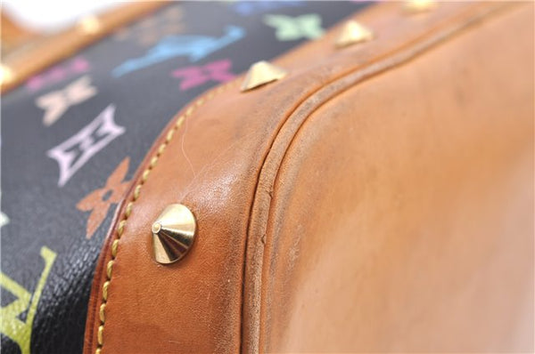Auth LOUIS VUITTON Monogram Multicolor Alma PM Black Hand Bag M92646 LV H7646