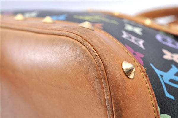 Auth LOUIS VUITTON Monogram Multicolor Alma PM Black Hand Bag M92646 LV H7646