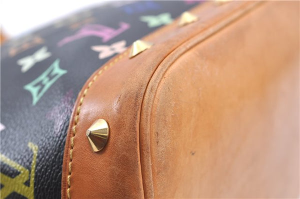 Auth LOUIS VUITTON Monogram Multicolor Alma PM Black Hand Bag M92646 LV H7646