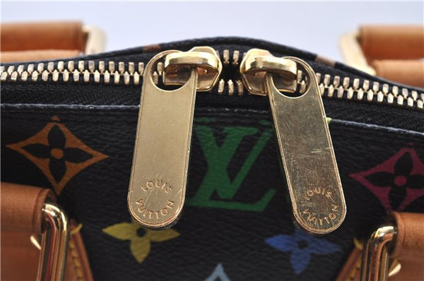 Auth LOUIS VUITTON Monogram Multicolor Alma PM Black Hand Bag M92646 LV H7646