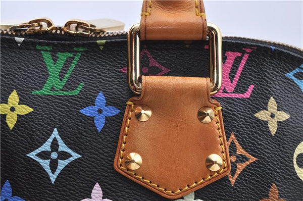 Auth LOUIS VUITTON Monogram Multicolor Alma PM Black Hand Bag M92646 LV H7646