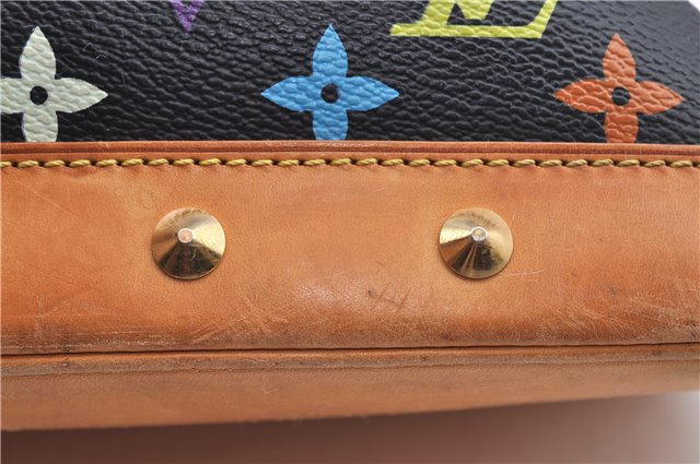 Auth LOUIS VUITTON Monogram Multicolor Alma PM Black Hand Bag M92646 LV H7646