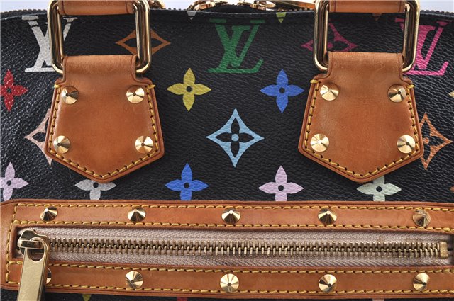 Auth LOUIS VUITTON Monogram Multicolor Alma PM Black Hand Bag M92646 LV H7646