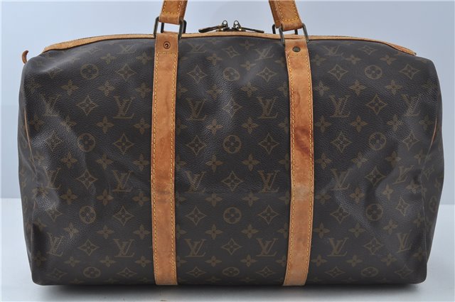 Authentic LOUIS VUITTON Monogram Sac Souple 45 Hand Boston Bag M41624 LV H7647