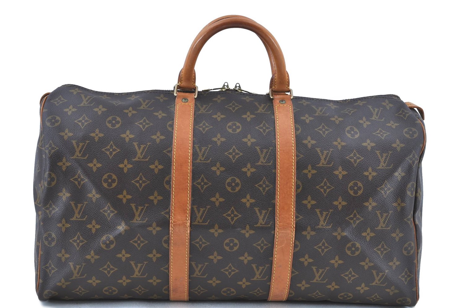 Authentic LOUIS VUITTON Monogram Keepall 50 Boston Bag M41426 LV H7648