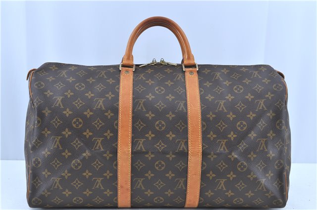 Authentic LOUIS VUITTON Monogram Keepall 50 Boston Bag M41426 LV H7648