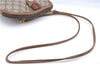 Auth GUCCI Web Sherry Line Shoulder Cross Body Bag GG PVC Leather Brown H7649