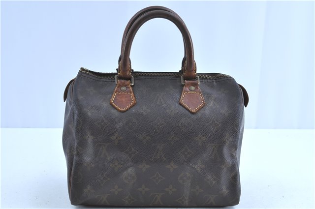 Authentic LOUIS VUITTON Monogram Speedy 25 Hand Bag M41528 LV Junk H7661