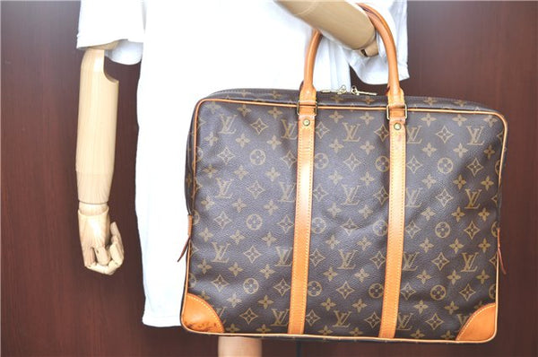 Auth LOUIS VUITTON Monogram Porte Documents Voyage Briefcase M53361 LV H7664