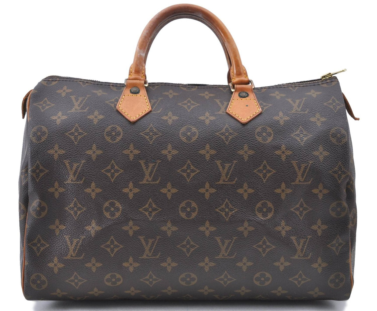 Authentic LOUIS VUITTON Monogram Speedy 35 Hand Bag M41524 LV H7666