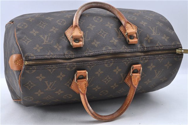 Authentic LOUIS VUITTON Monogram Speedy 35 Hand Bag M41524 LV H7666